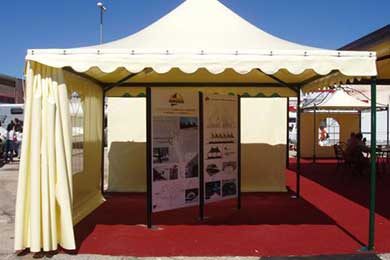 Gazebo colore panna